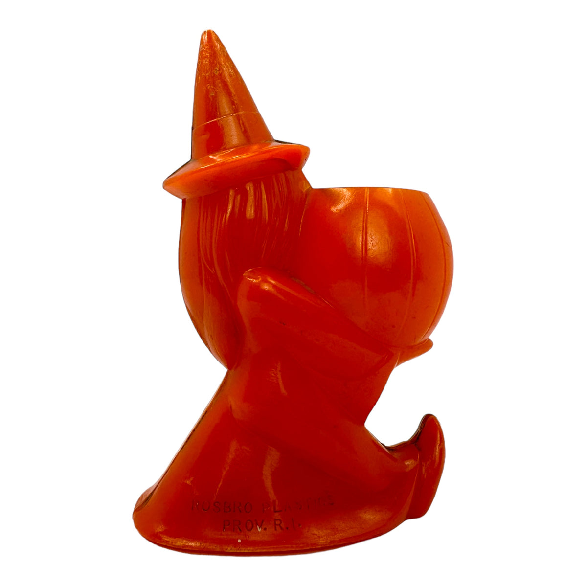 Vintage Halloween Rosbro Plastic Witch Candy Container | Eerie Emporium