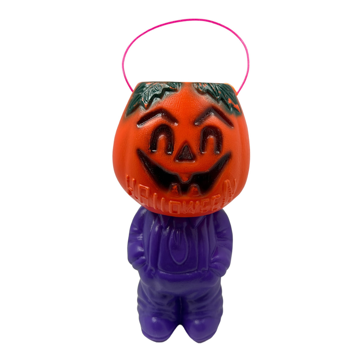 Vintage Halloween Pumpkin Head Candy Bucket | Eerie Emporium