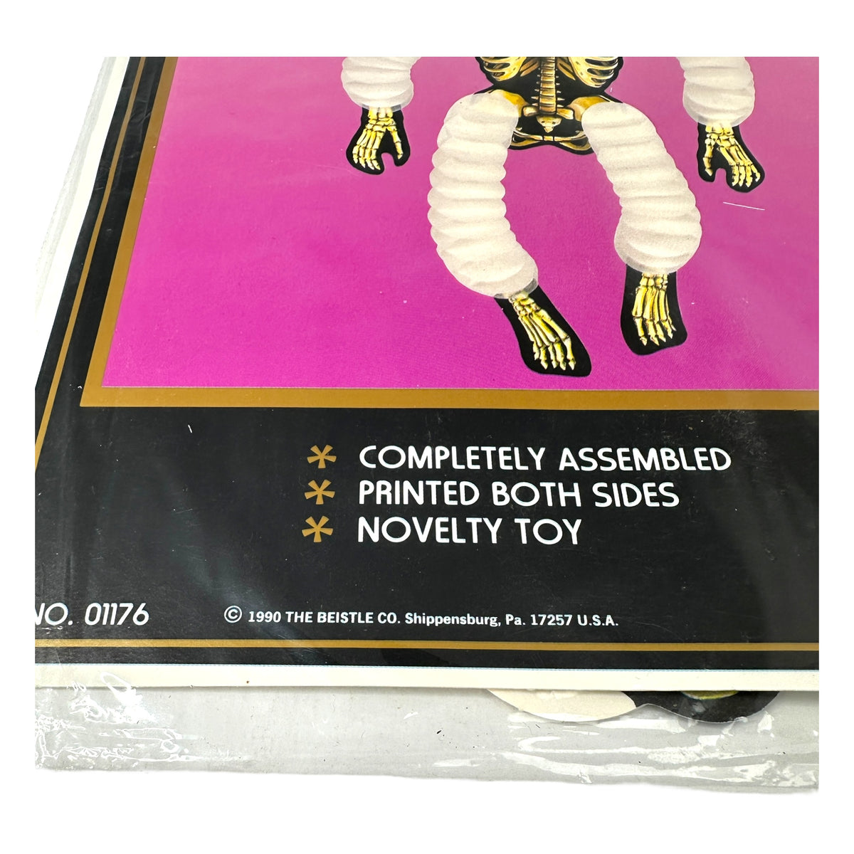Vintage BEISTLE Skeleton Die Cut Glow in the Dark Two Sided Jointed 55