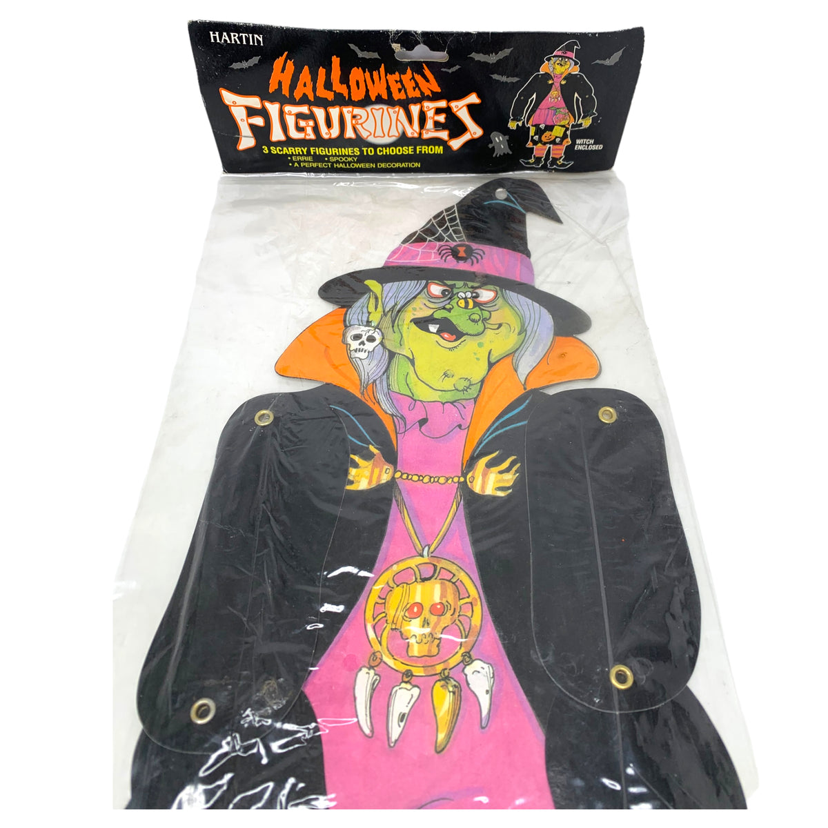 Vintage Halloween Jointed Witch Die Cut in Package