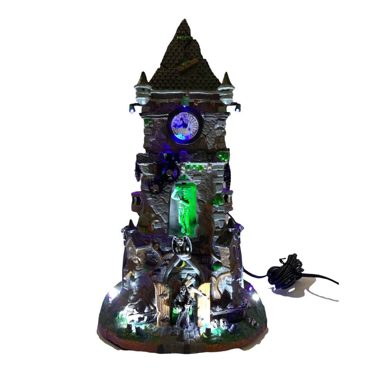 Haunted Clock Tower 35531 | Retired Lemax Spooky Town | Eerie