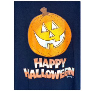 Vintage Happy Halloween Pumpkin Jack-o'-lantern T-Shirt 1991