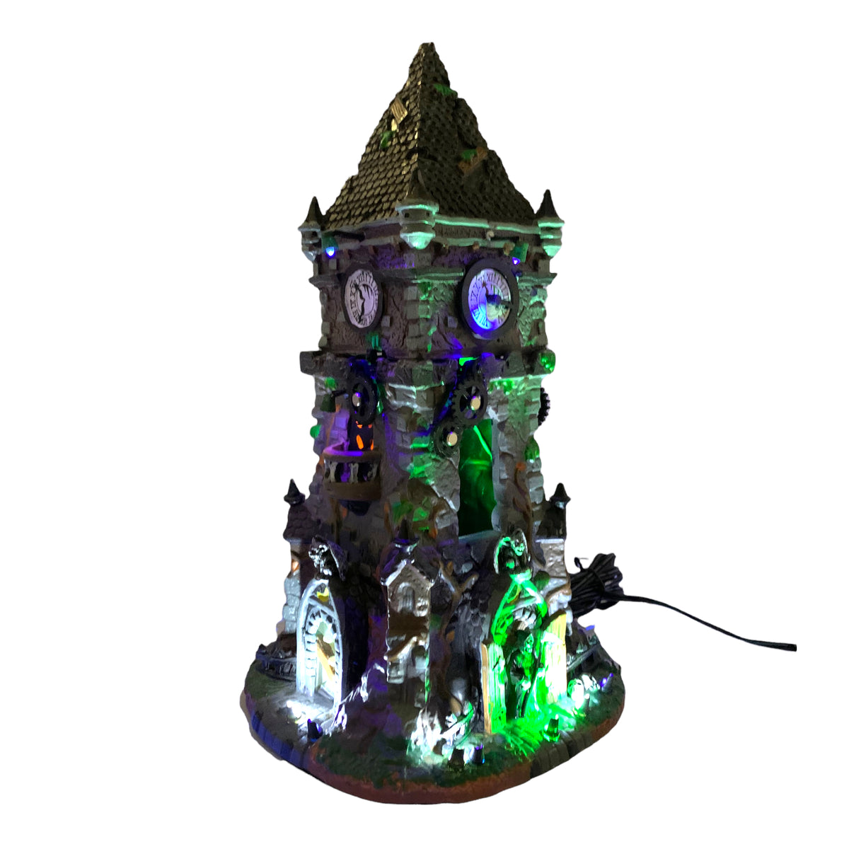 Lemax Spooky Town Haunted Clock Tower #35531