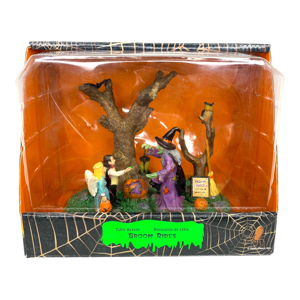 Retired Lemax Spooky Town top Wicked Fast Broomsticks #15204 2011