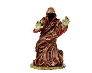 
            
                Load image into Gallery viewer, Lemax Spooky Town Creepy Faceless Ghoul #02778 at Eerie Emporium - A green monster wearing a brown robe has no face.
            
        
