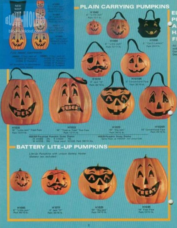 Vintage Halloween General Foam Masked Pumpkin Bucket Eerie Emporium