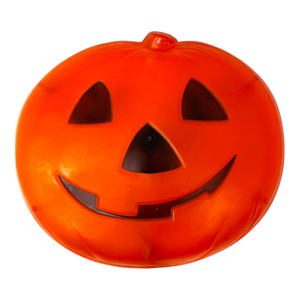 Vintage Halloween Hard Plastic Lighted Pumpkin Wall Decoration at Eerie Emporium.