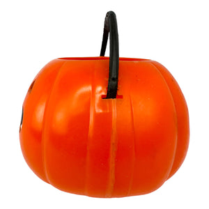 
            
                Load image into Gallery viewer, Vintage Halloween Kokomold Sly Jack O&amp;#39; Lantern Hard Plastic Candy Container, Double-Sided from the 1950s at Eerie Emporium
            
        