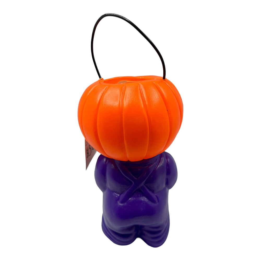 Vintage Halloween Pumpkin Head Blow Mold Trick or Treat Bucket at Eerie Emporium.