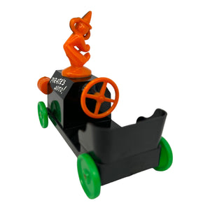 Vintage Halloween Rosbro Pirate's Auto Car With Witch On Top at Eerie Emporium