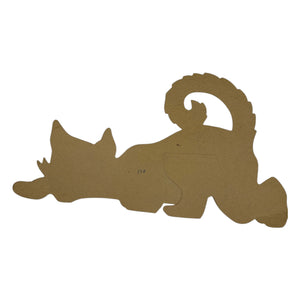 Vintage Halloween Beistle Large Black Prowling Cat Stand Up Diecut ~ 1940s