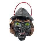 Vintage Halloween Witch Face Blow Mold Trick or Treat Bucket at Eerie Emporium.