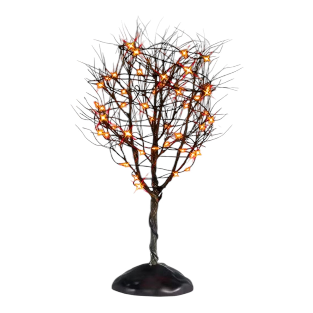 Lemax Spooky Town Dry Tree With Orange Lights #54520