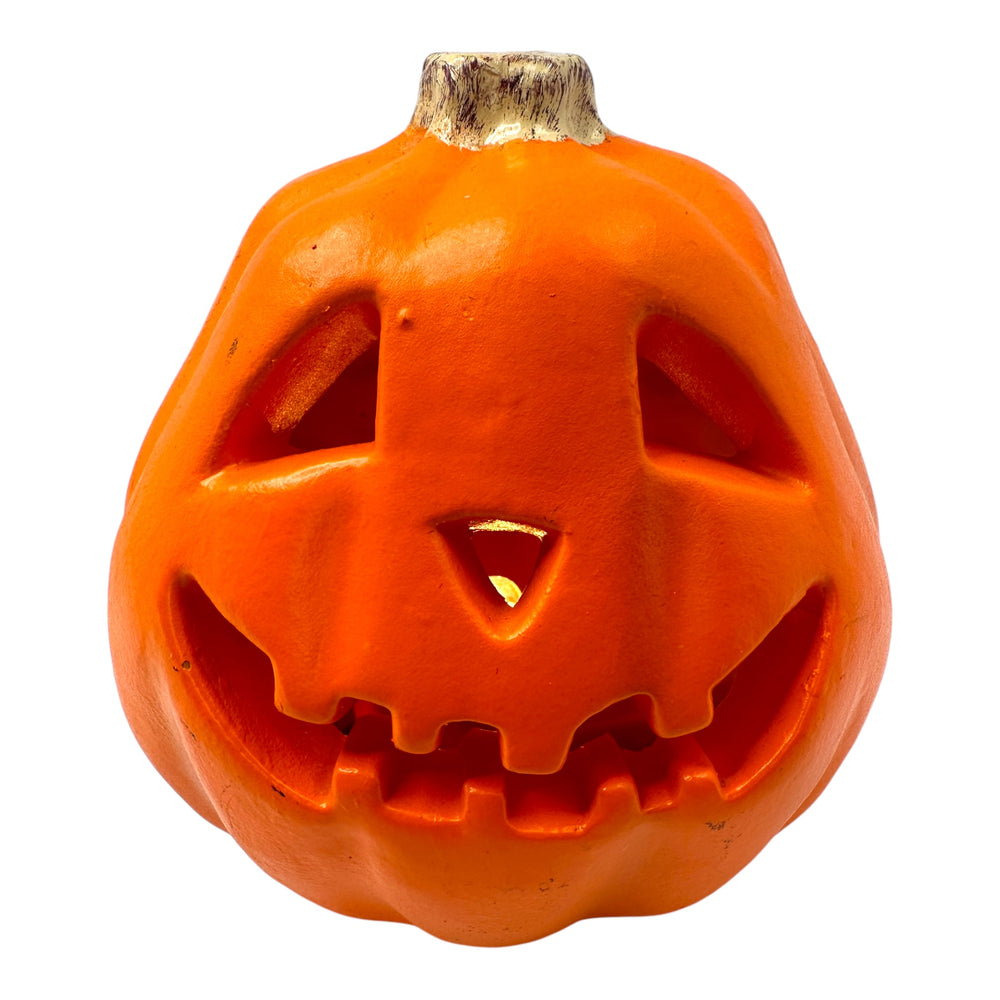 Vintage Halloween 1990s Small Paper Magic Group Lighted Pumpkin at Eerie Emporium.