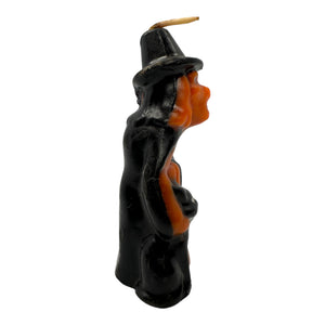 Vintage Halloween Gurley Witch with Black Cat Candle at Eerie Emporium.