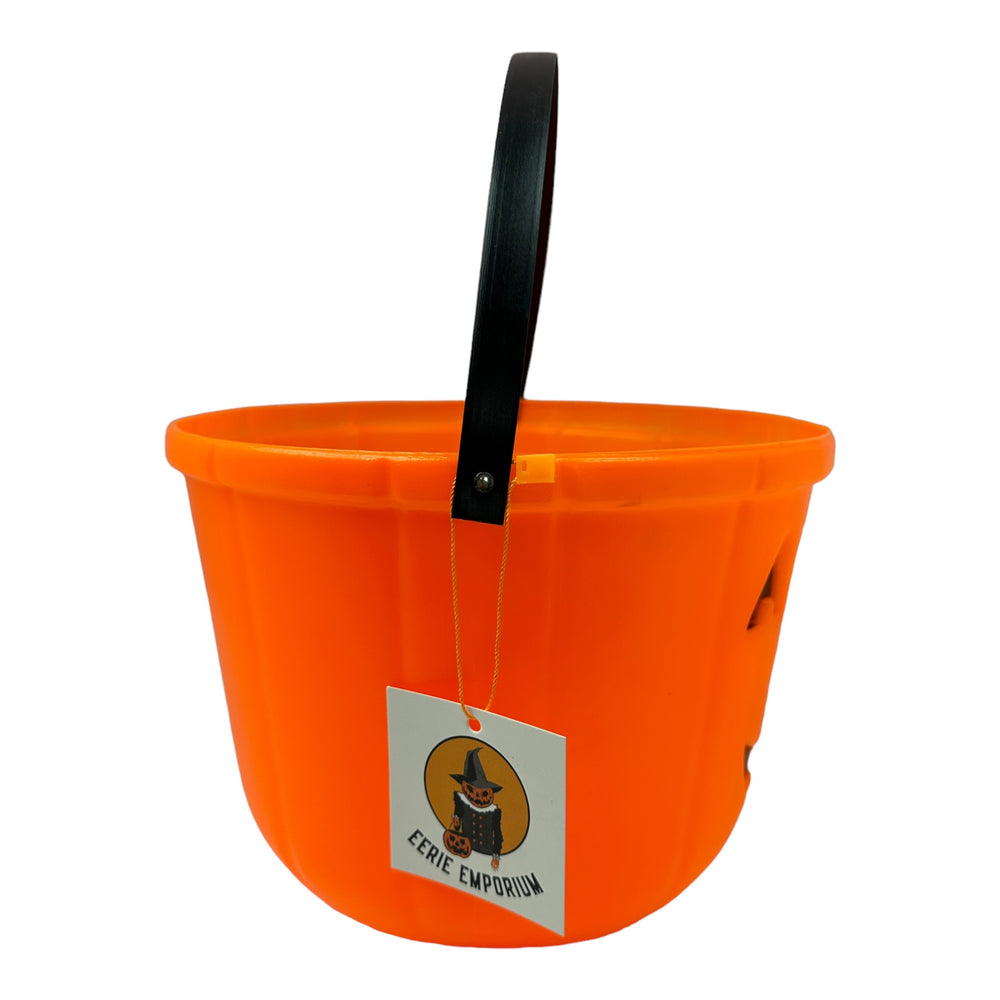 Vintage Halloween 1982 Carolina Enterprises Jumbo Trick or Treat Bucket at Eerie Emporium.