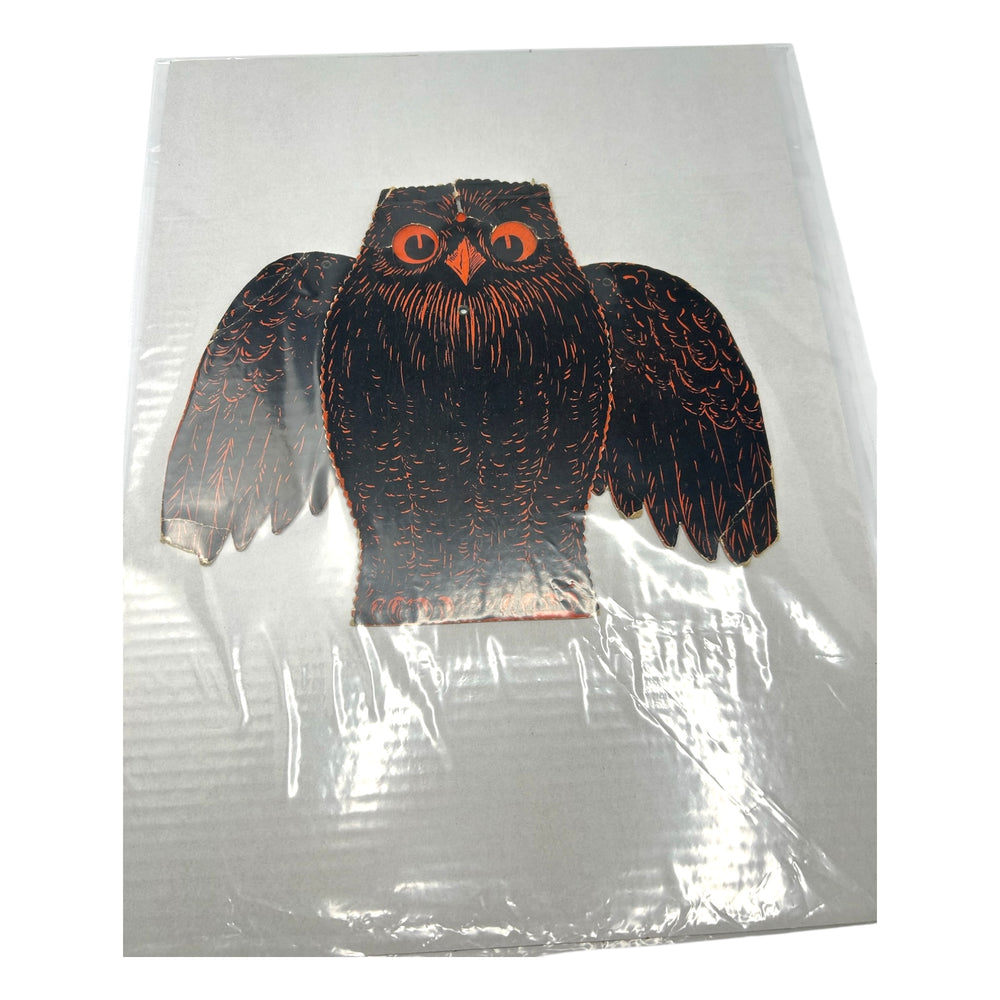 Antique Hallowe'en Rare Beistle Jointed Mechanical Owl Diecut ~ 1920s at Eerie Emporium. 8