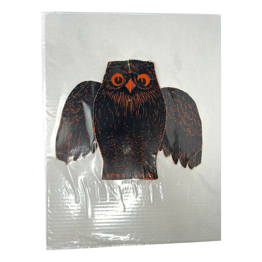 Antique Hallowe'en Rare Beistle Jointed Mechanical Owl Diecut ~ 1920s at Eerie Emporium. 9