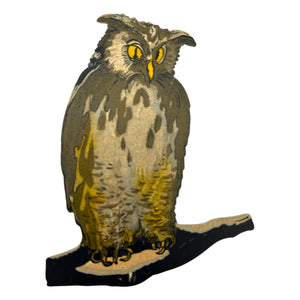 Antique Halloween 1922 Dennison Owl Cut-Out ~ USA at Eerie Emporium. 2
