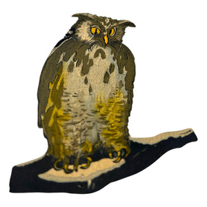 Antique Halloween 1922 Dennison Owl Cut-Out ~ USA at Eerie Emporium. 3