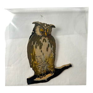 Antique Halloween 1922 Dennison Owl Cut-Out ~ USA at Eerie Emporium. 5