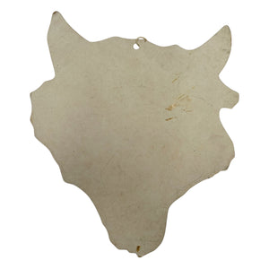 Antique Halloween Dennison Snarling Cat Face Die Cut 1920s ~ USA at Eerie Emporium. 8