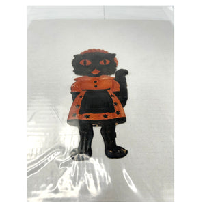 Antique Halloween Rare Maid Cat Embossed Die Cut 1920s ~ Germany at Eerie Emporium. 11