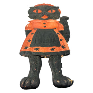 Antique Halloween Rare Maid Cat Embossed Die Cut 1920s ~ Germany at Eerie Emporium. 7