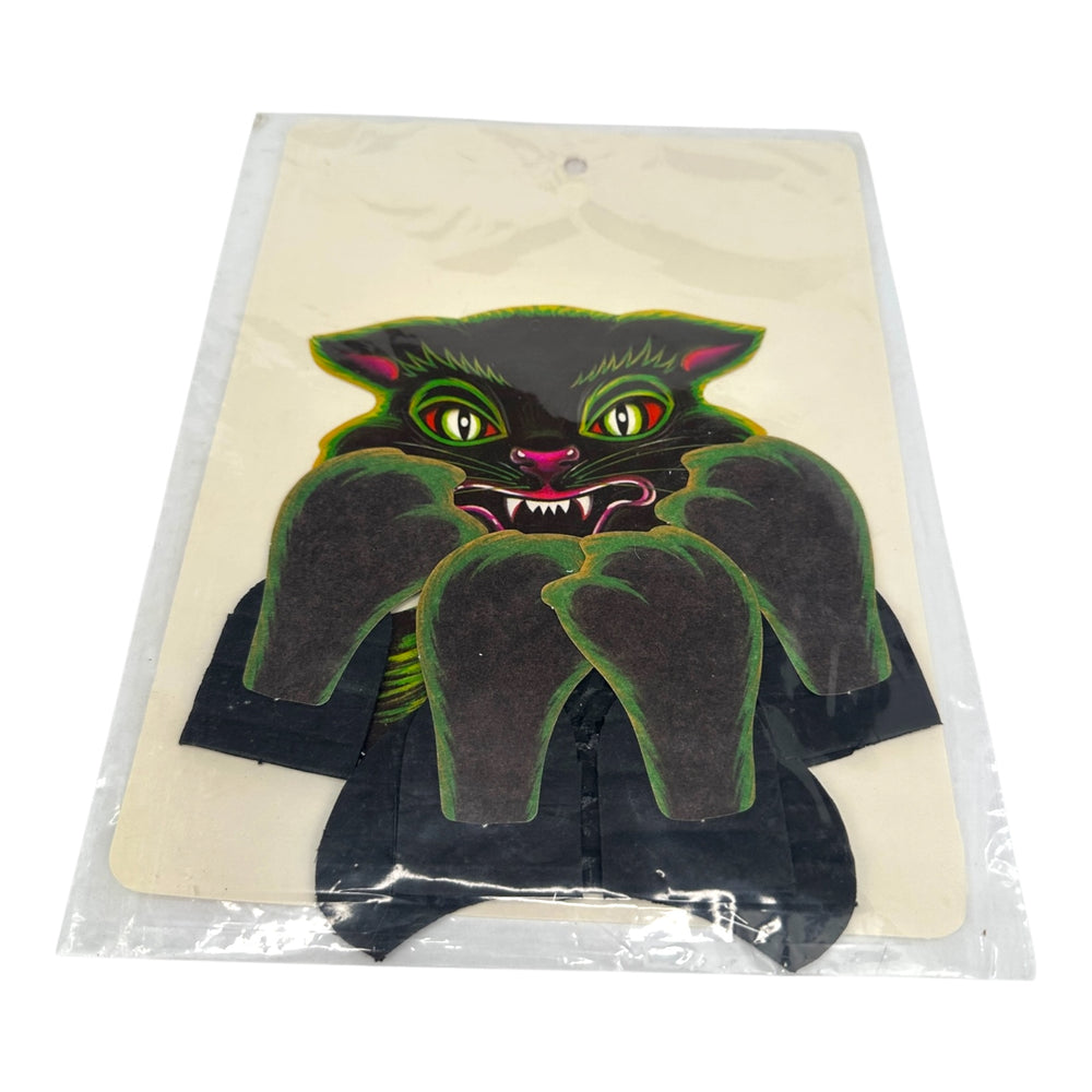 Beistle Vintage Halloween 1984 Black Cat Dancer Decoration Die Cut at Eerie Emporium. 6