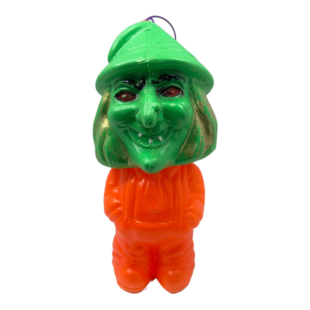 Vintage Halloween Mexican Witch Blow Mold Trick or Treat Bucket at Eerie Emporium.