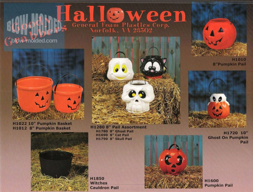 General Foam Catalog 2001 with yellow eyed skull reference at Eerie Emporium