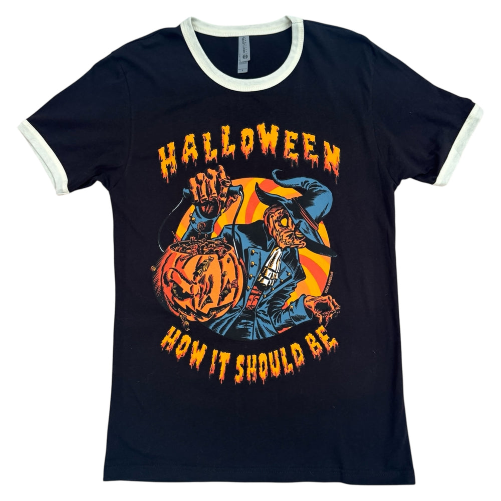 Halloween How It Should Be Eerie Emporium Black Base Ringer T-Shirt