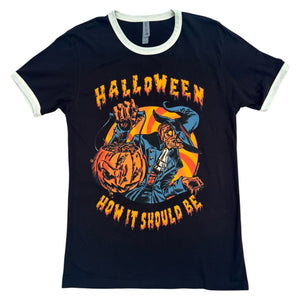 Halloween How It Should Be Eerie Emporium Black Base Ringer T-Shirt