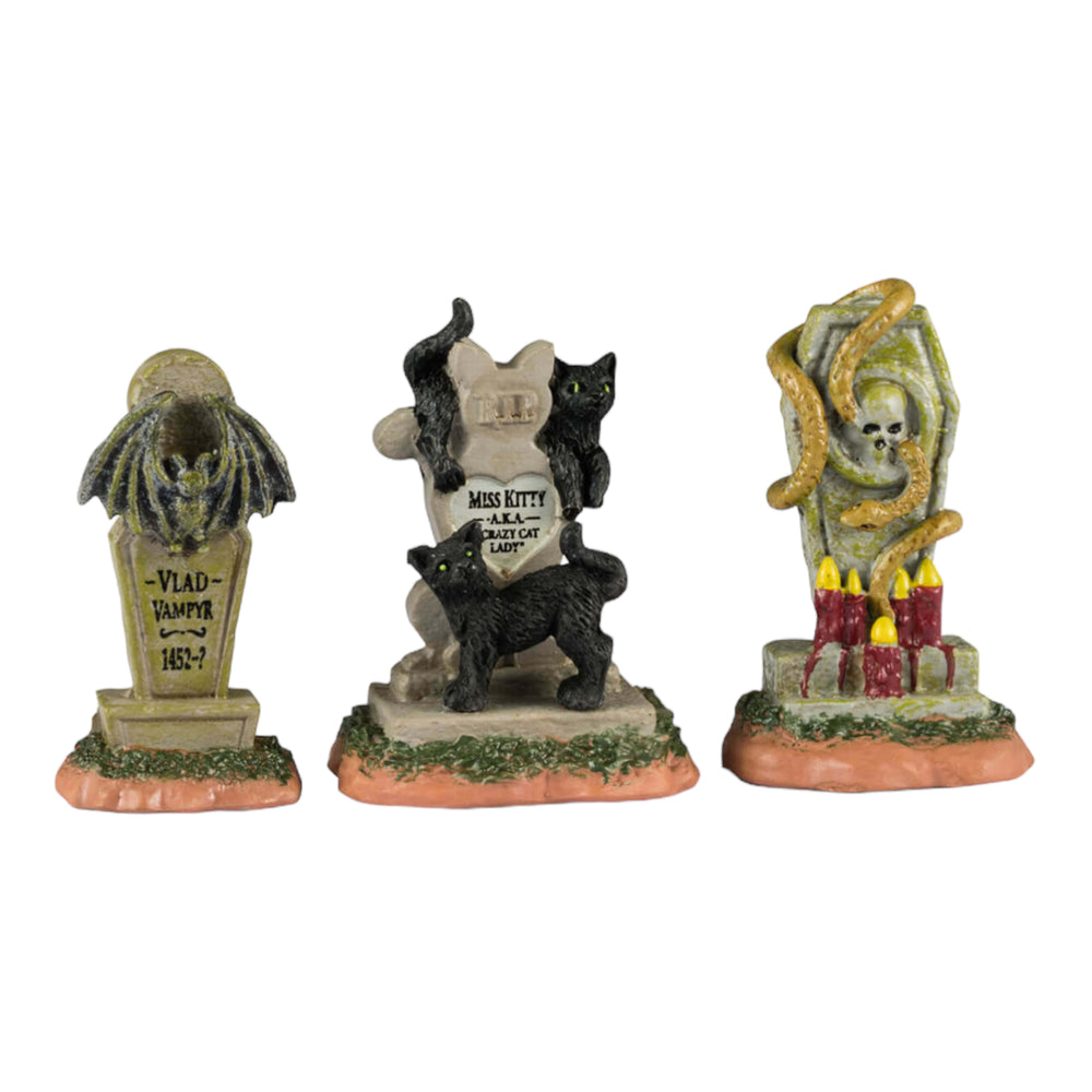 
            
                Load image into Gallery viewer, Lemax Spooky Town Headstones #44315 at Eerie Emporium.
            
        