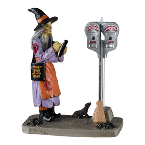 
            
                Load image into Gallery viewer, Lemax Spooky Town Illegal Broom Parking #42304 at Eerie Emporium.
            
        