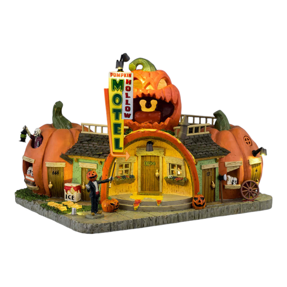 
            
                Load image into Gallery viewer, Lemax Spooky Town Pumpkin Hollow Motel #45206 at Eerie Emporium.
            
        