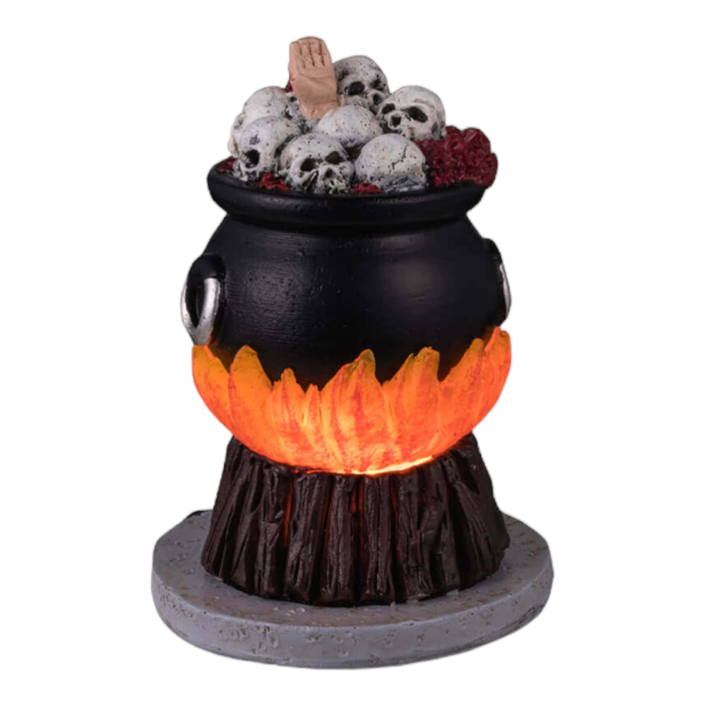 Lemax Spooky Town Skull Stew Cauldron #44311 at Eerie Emporium
