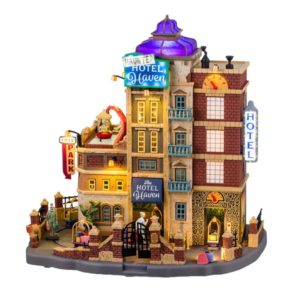 
            
                Load image into Gallery viewer, Lemax Spooky Town The Haunted Hotel Haven #45220 at Eerie Emporium.
            
        