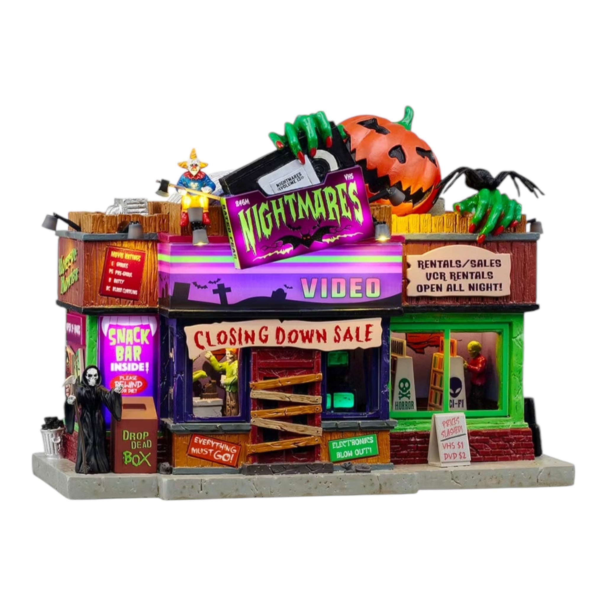 Nightmares Video 55291 | Lemax Spooky Town | Eerie Emporium