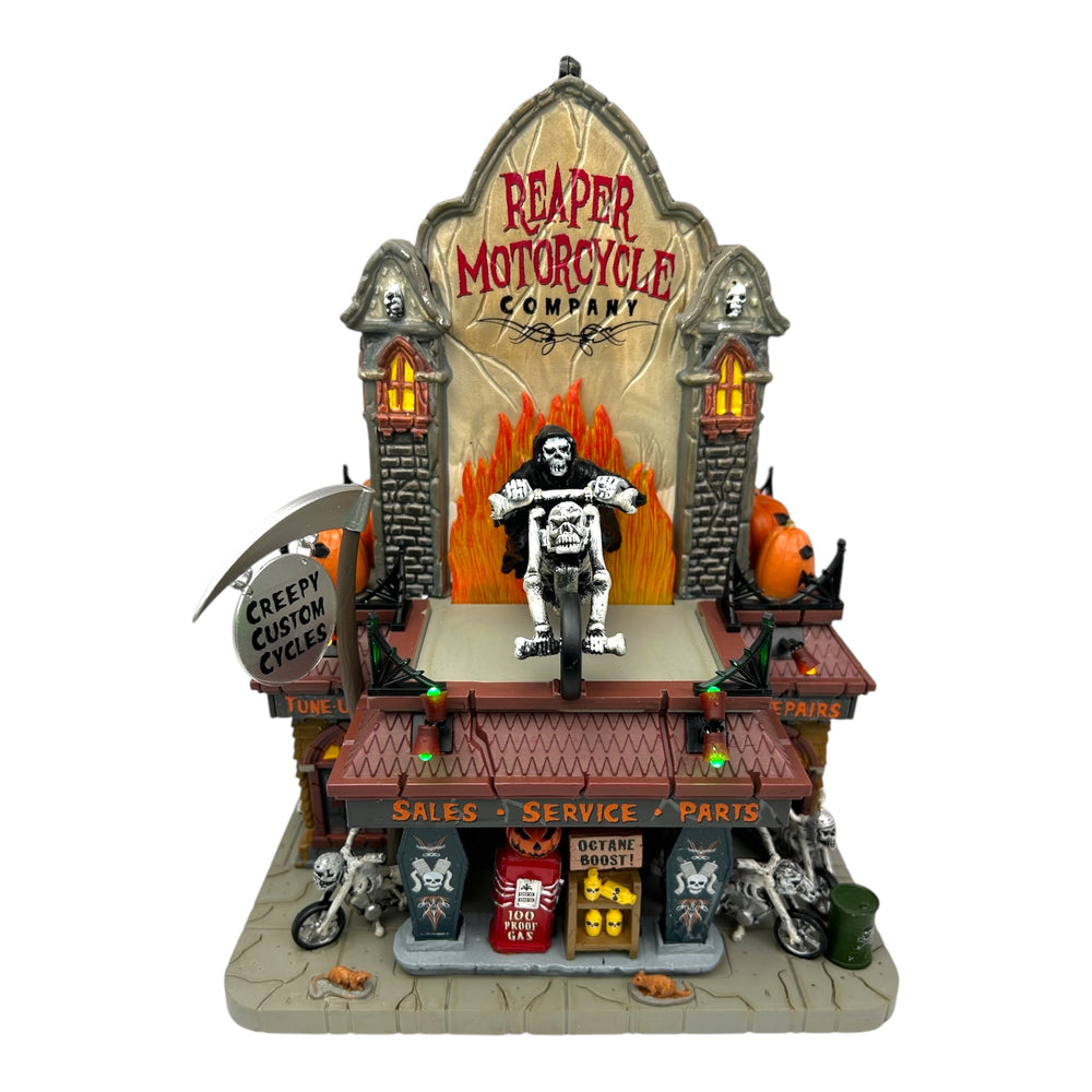 Lemax Spooky Town Reaper Motorcycle Co #75174 - RETIRED at Eerie Emporium. 3