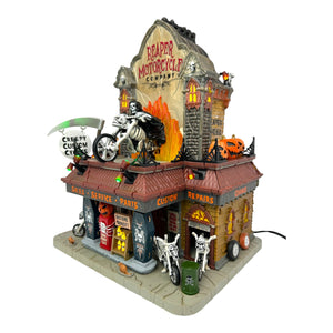 Lemax Spooky Town Reaper Motorcycle Co #75174 - RETIRED at Eerie Emporium. 6