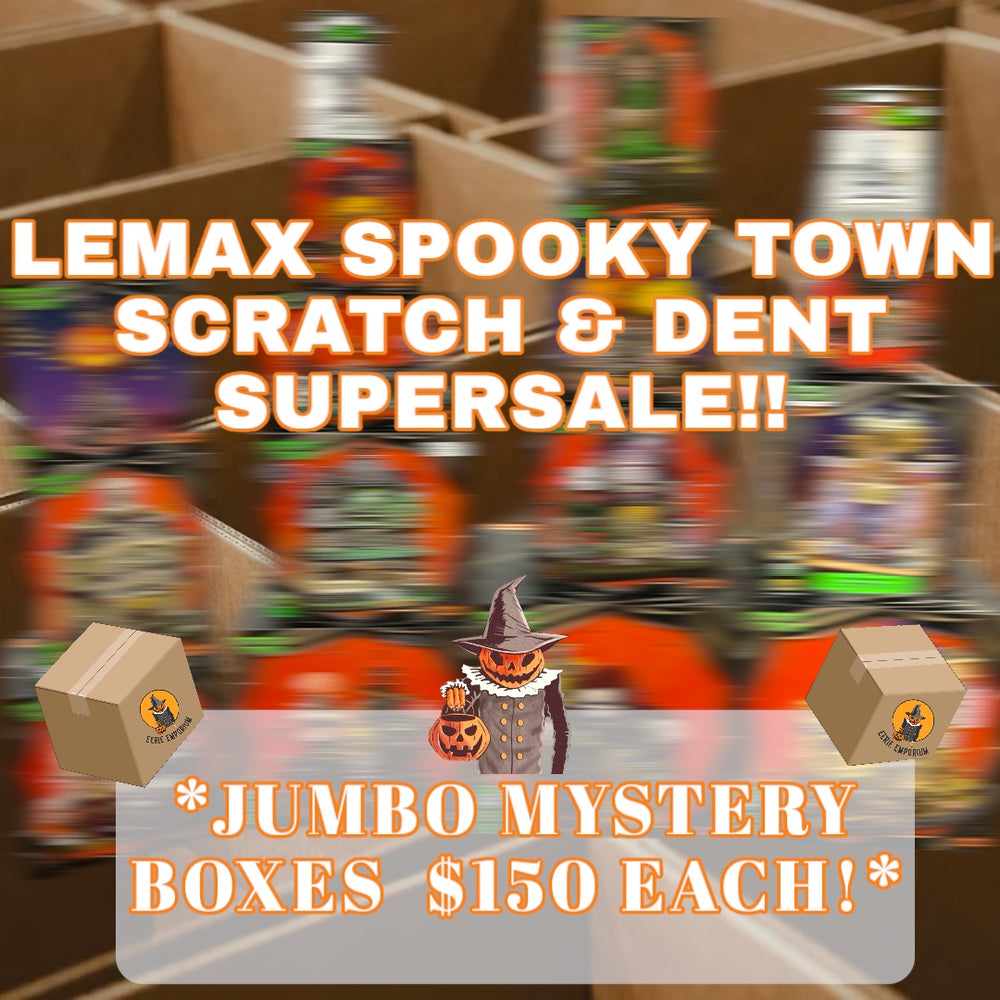 Lemax Spooky Town Scratch & Dent Jumbo Mystery Boxes at Eerie Emporium.