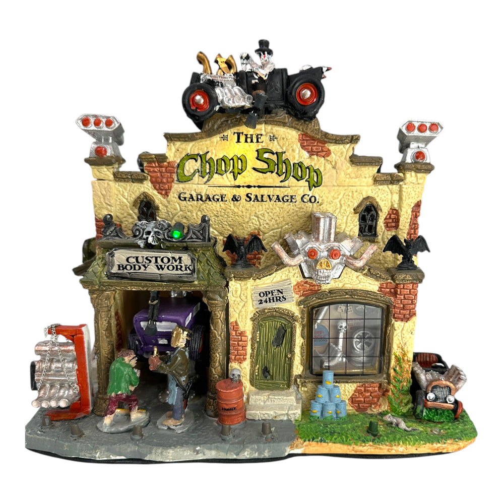 Lemax Spooky Town The Chop Shop Garage & Salvage Co. #25323 - RETIRED at Eerie Emporium. 3
