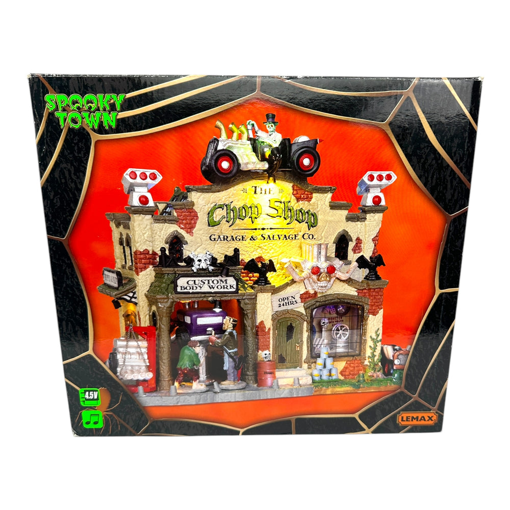 Lemax Spooky Town The Chop Shop Garage & Salvage Co. #25323 - RETIRED at Eerie Emporium. 4
