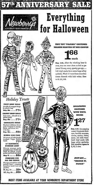 
            
                Load image into Gallery viewer, October 1968 Halloween Ad LA Times at Eerie Emporium
            
        