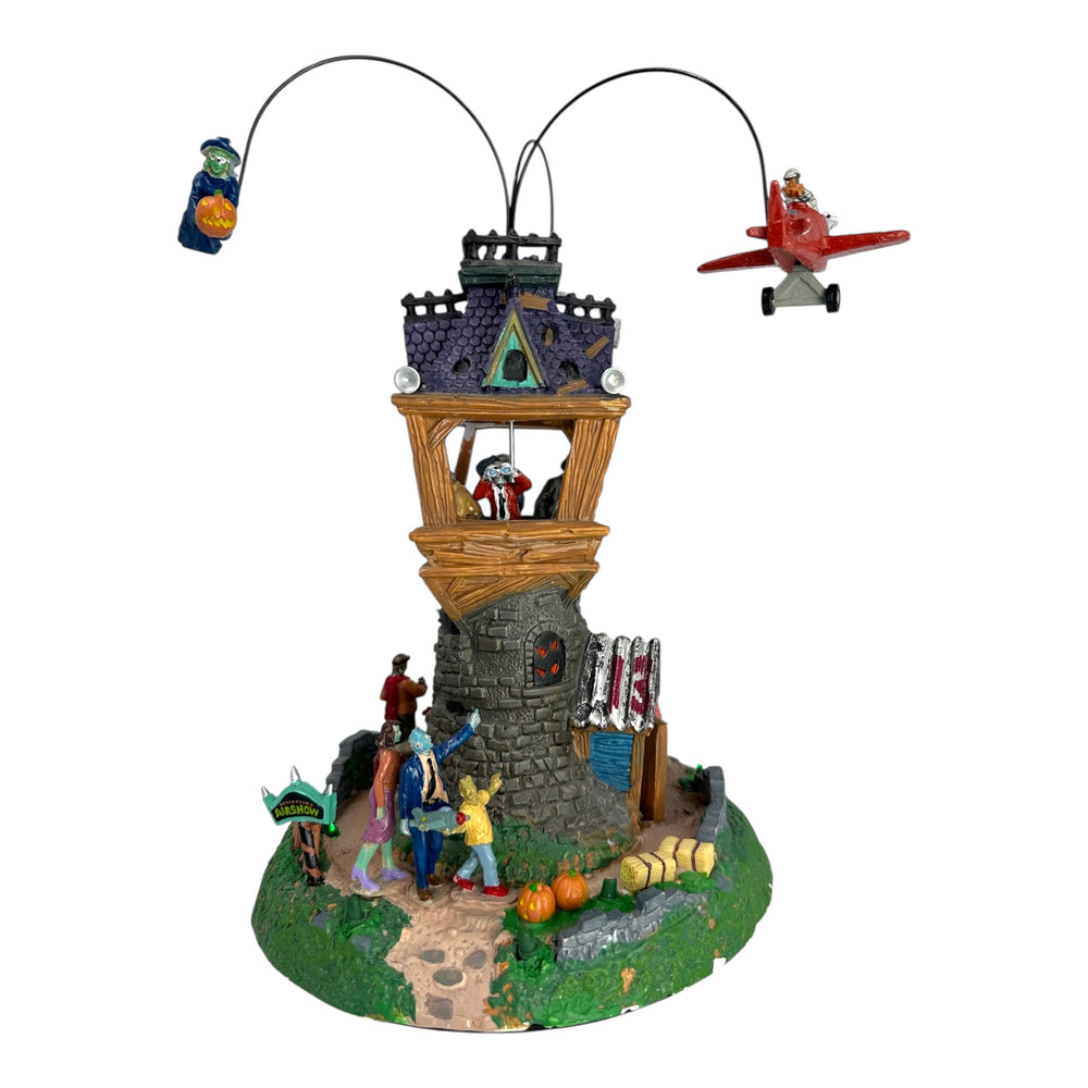 Retired Lemax Spooky Town Airshow, Set of 2 #34607 at Eerie Emporium. 3