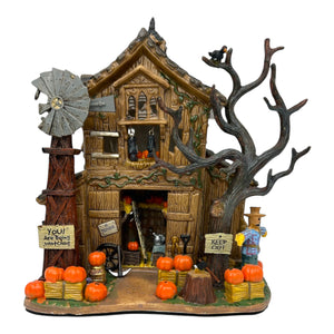 Retired Lemax Spooky Town Creepy Barn #55222 at Eerie Emporium. 4