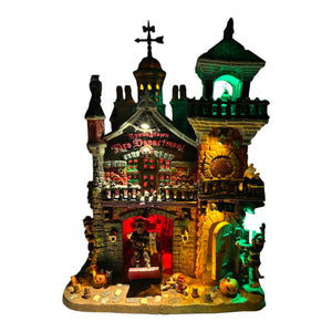 Retired Lemax Spooky Town Fire Department #15191 at Eerie Emporium. 4