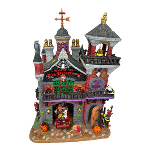 Retired Lemax Spooky Town Fire Department #15191 at Eerie Emporium. 8
