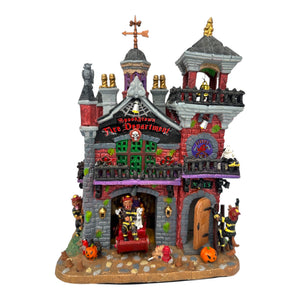Retired Lemax Spooky Town Fire Department #15191 at Eerie Emporium. 9